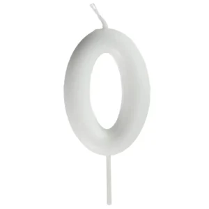 Vela nº 0 Branco Pérola 5,5cm