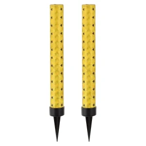 Velas Foguetes Luminosos Douradas 12cm, Conj. de 2