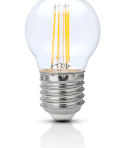 LAMPADA LED FILAMENTO ESFERICA LUSTRE E27 4W 2700K