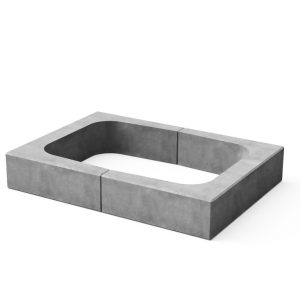 Rodapé (Footer) KITAWAY Liso Cinza